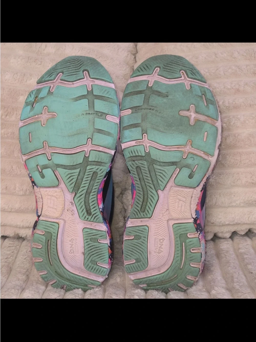 Brooks Ghost 15 Women's Running Shoes Navy Blue Teal Pink Sneakers Size 11 - Picture 7 of 8